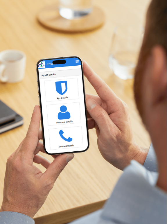 Person using insurance app on phone